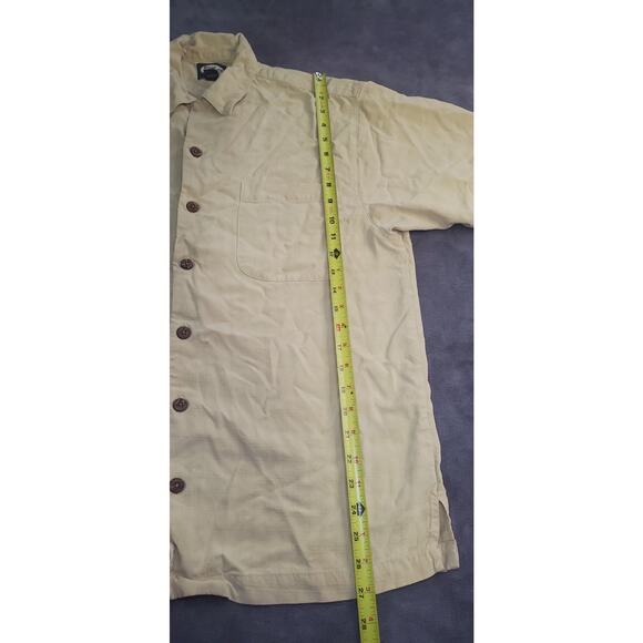Tommy Bahama Shirt Sz S Mens Yellow 100% Polynosic Rayon Camp Short Sleeve C23 - Picture 2 of 8